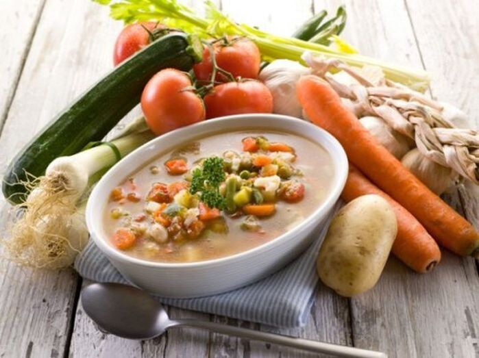 Soupe aux légumes gastrite